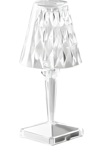 Akrilik Kristal LED Şarjlı Masa Üstü Lamba Kumandalı Rg