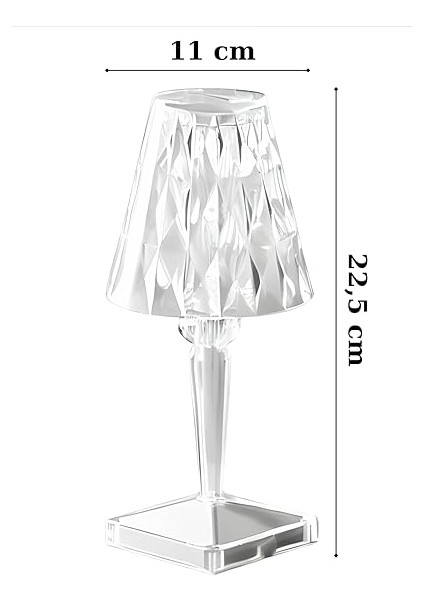 Akrilik Kristal LED Şarjlı Masa Üstü Lamba Kumandalı Rg fırsatları