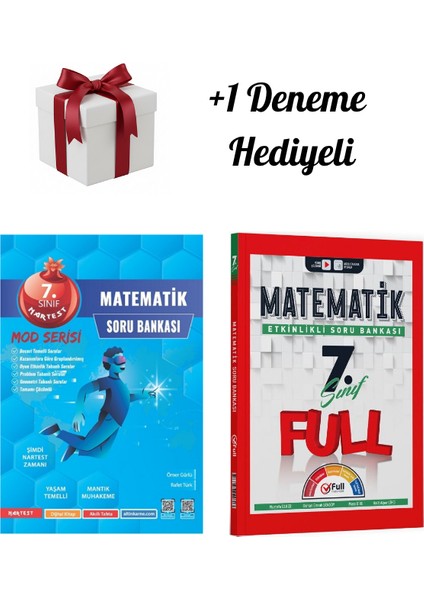 Nartest 7.sınıf Matematik Soru Bankası ve Full Yayınları Matematik Soru Bankası +1 Deneme Hediyeli