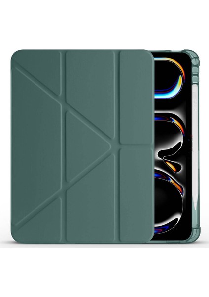 iPad Pro 11 Inç M5 2025 Uyumlu Kılıf Üçgen Katlanabilir Kalem Şarj Bölmeli Kılıf modelleri
