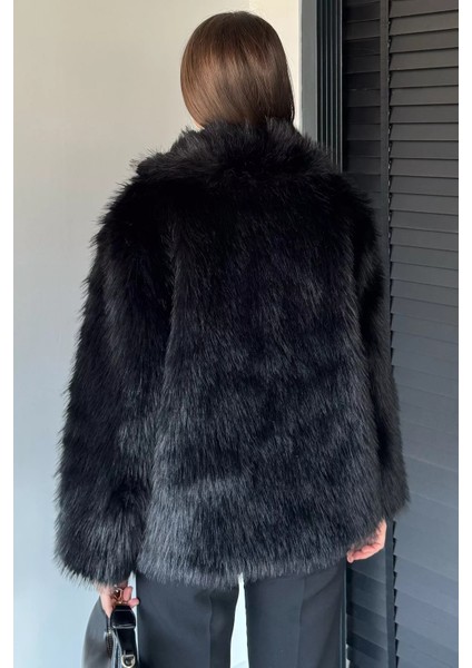 Kadın Ön Fermuarlı Saçaklı Kürklü Mont P-00018972 fırsatları