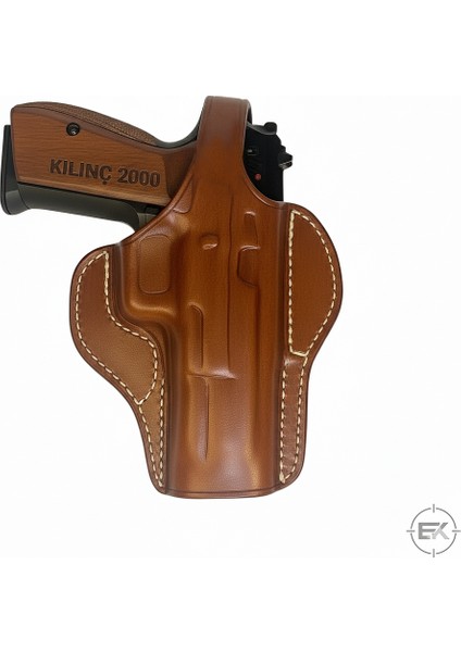 Kılınç 2000 Uyumlu Kilitli Tam Kelebek Dış Taşıma Taba Deri Silah Kılıfı