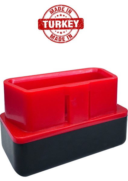 Obd2 Teşhis Kutusu Süper Mini Obd Kutusu + Kapak Obd 16 Pin Konnektör + Kırmızı