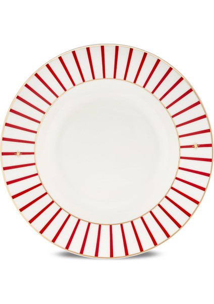 Navy 24 Parça 6 Kişilik Yemek Takımı Kırmızı