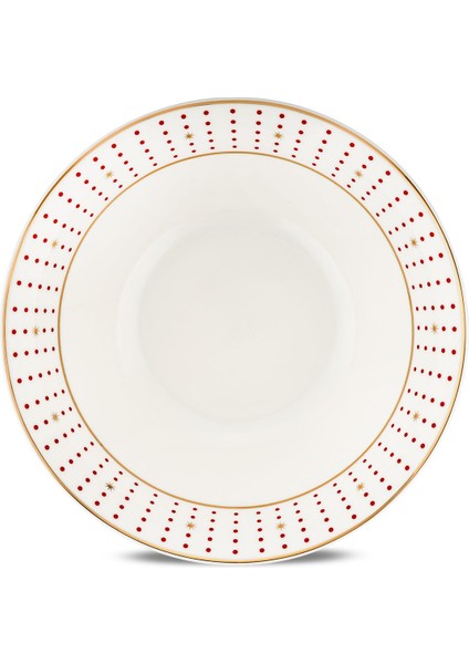 Navy 24 Parça 6 Kişilik Yemek Takımı Kırmızı