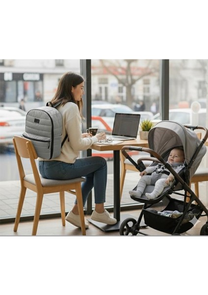 Selimiye Anne Bebek Bakım Çantası - Gri Standart
