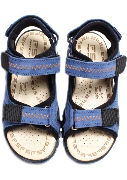 Erkek Çocuk Hakiki Deri Ortopedik Rahat Yazlık Sandalet 574XCA1005