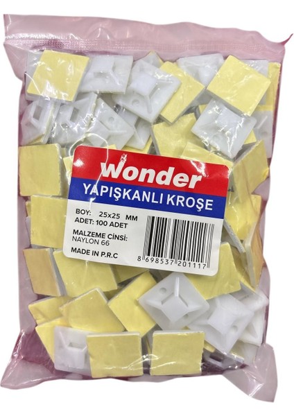 bulurum wonder 25x25 yapışkan kroşe (100 adet)