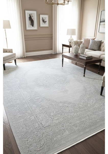 Serri Salon Halısı Oturma Odası Halısı Klasik Desenli Halı Yumuşak Dokulu Modern Dokuma Halı