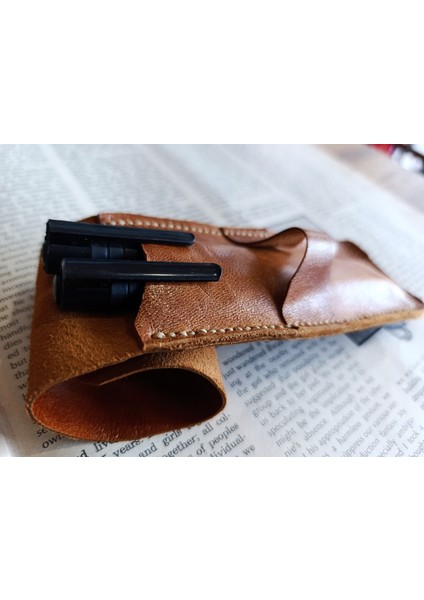 Crazy Gerçek Deri Özel Kalemleriniz Için Kalemlik ( 2*3 Kalem Için ) 27 cm \ 6 cm Lmn4 indirimleri