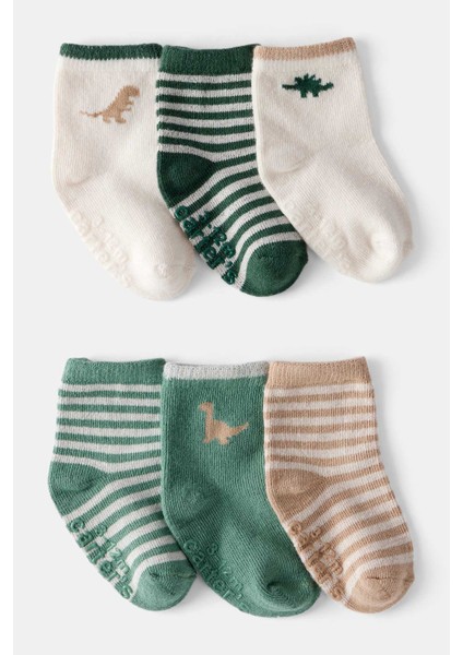 Erkek Bebek Desenli 6lı Çorap