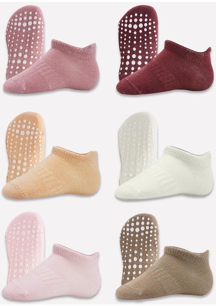 6lı Sneakers Kaymaz Penye Çorap 20102 Gül Kurusu modelleri