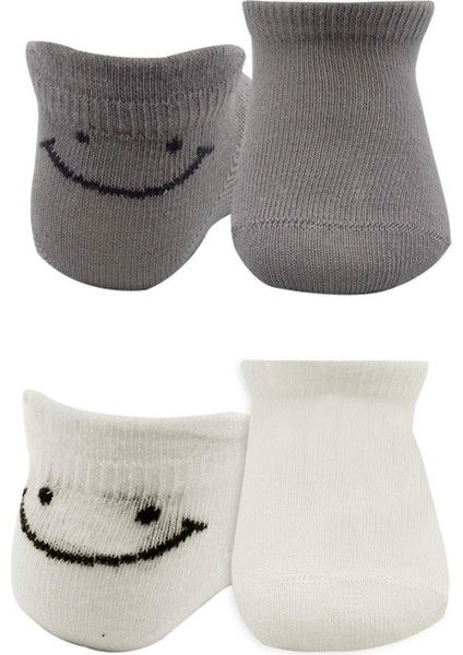 2li Sneakers Smile Penye Çorap 20106 Gri Ekru fiyatları