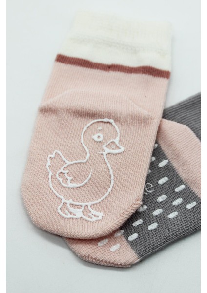 2li Hayvan Figür Kaymaz Kız Soket Çorap 10120 Gri fırsatları