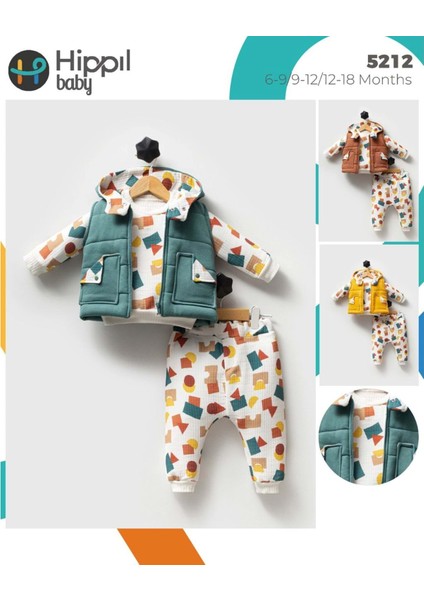 Hippıl Erkek 6/18 Ay Yelekli Takım 5212385 - Kahverengi