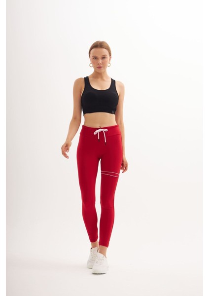 Eşofman Beyaz Çizgi Detaylı Esnek ve Toparlayıcı Spor Kadın Tayt fiyatları