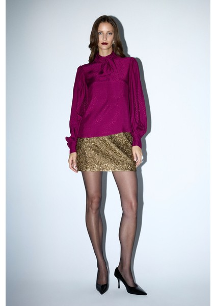 Büzgülü Bluz Bordo 11545981000 modelleri