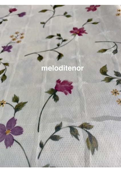 Meiwa Astarlı Lüks Dantelli Küçük Çiçekli Pvc Dikdörtgen Muşamba Masa Örtüsü fiyatları