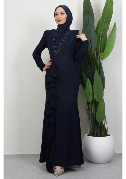 Matilda Krep Abiye Lacivert