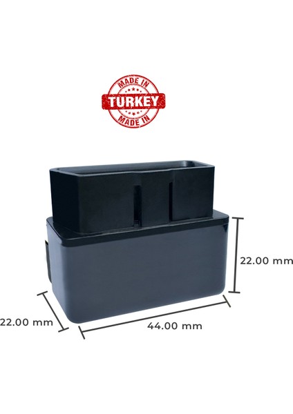 Obd2 Teşhis Kutusu Süper Mini Obd Kutusu + Kapak Obd 16 Pin Konnektör + Siyah