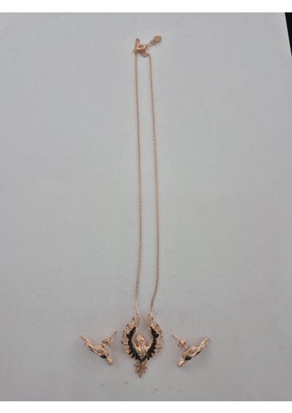 925 Ayar Papatya Silver Melek Kolye.rose.gold modelleri