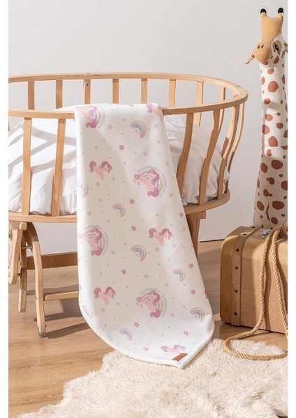 Fluffy Bebek Battaniyesi 70X100 cm Unıcorn Desen