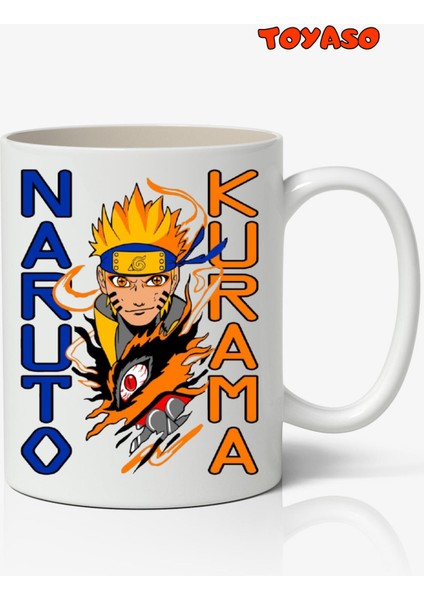Naruto Kurama Anime Temalı Beyaz Kupa Bardak Sevgiliye Arkadaşa Hediye