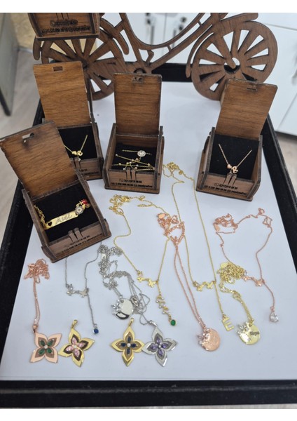 925 Ayar Papatya Silver Nano Zirkon Taşlı Lilyum Çiçeği Kolye.rose.gold.rodaj fırsatları