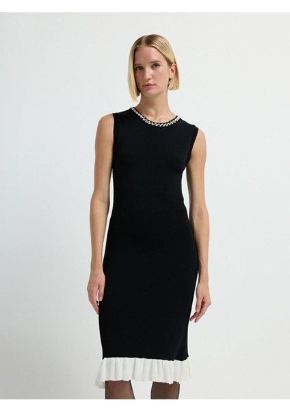 Inci Detaylı Triko Elbise Siyah 12445618000 fiyatları