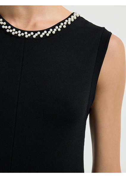 Inci Detaylı Triko Elbise Siyah 12445618000 modelleri