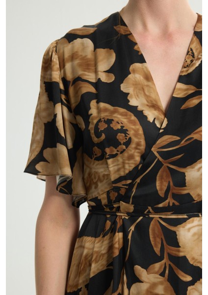 Desenli Saten Elbise Emp.khv 124L8592005 fiyatları