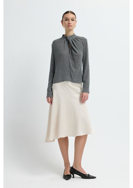 Uzun Kollu Bluz Gri 11545742000 fiyatları