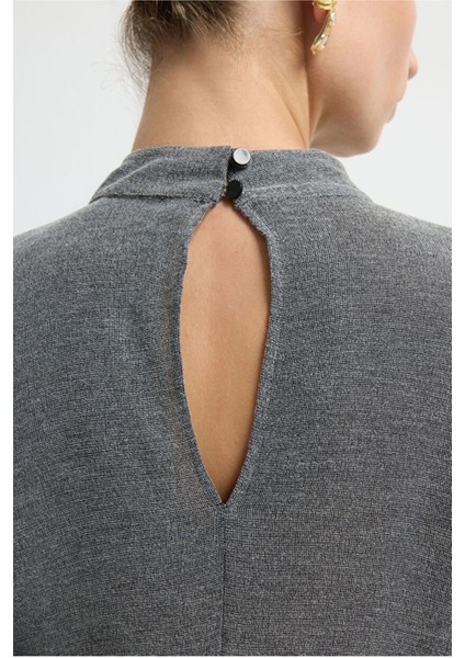 Uzun Kollu Bluz Gri 11545742000 fırsatları