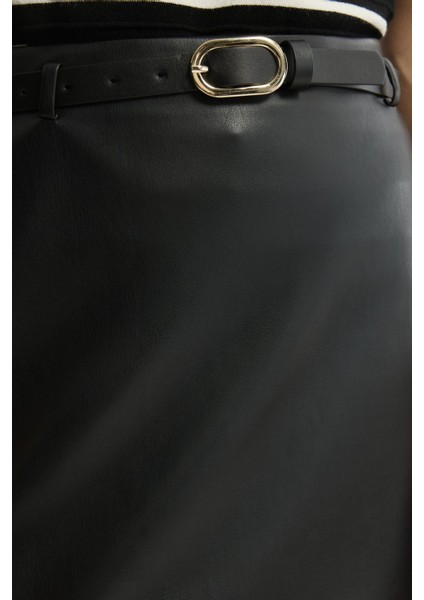 Kemerli Deri Etek Siyah 127L9688000 fiyatları