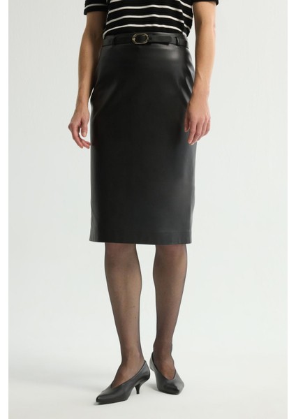 Kemerli Deri Etek Siyah 127L9688000 modelleri