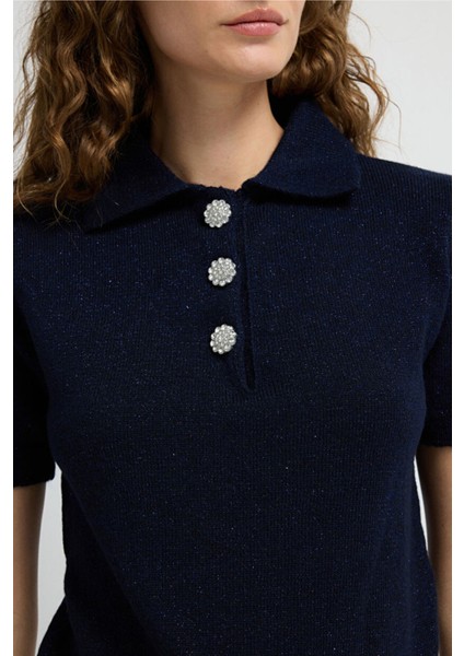 Erkek Yaka Triko Kazak Lacivert 13945646000 fiyatları