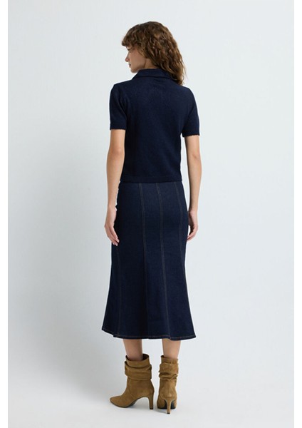 Erkek Yaka Triko Kazak Lacivert 13945646000 indirimleri