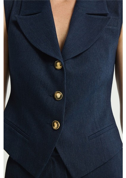 Jean Görünümlü Yelek Lacivert 179L9469001 fiyatları