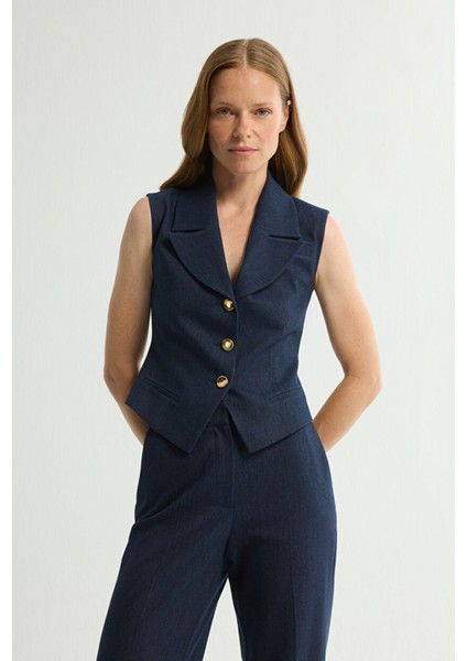 Jean Görünümlü Yelek Lacivert 179L9469001 fırsatları