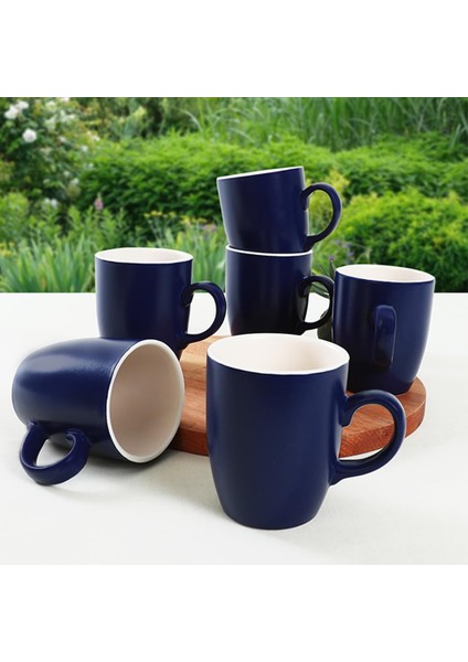 Mat Kobalt/mat Beyaz Bulut Kupa 9 cm 6 Adet 952/021