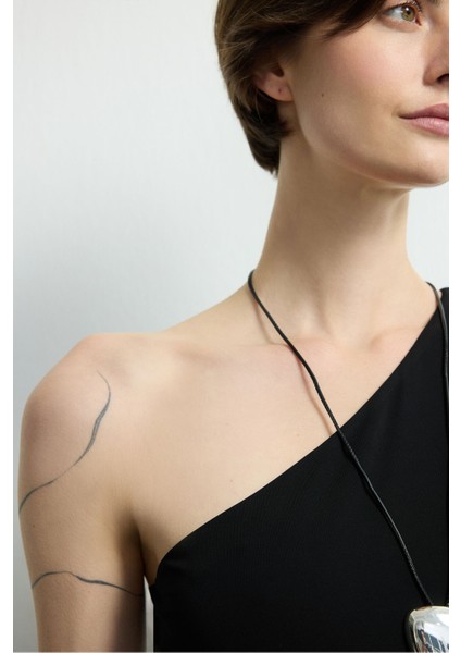 Tek Omuz Örme Bluz Siyah 115M2245000 fiyatları