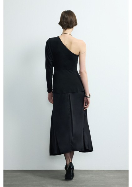 Tek Omuz Örme Bluz Siyah 115M2245000 indirimleri