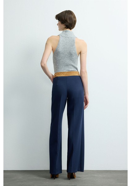 Geniş Paça Cepli Pantolon Lacivert 153M2226000 indirimleri