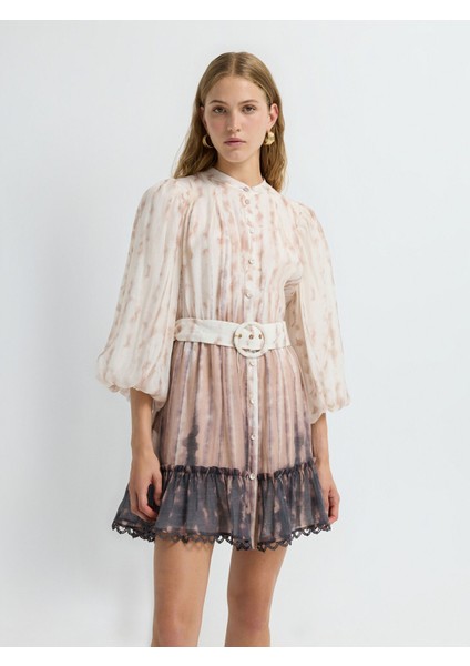 Balon Kol Desenli Elbise Emp.murdum 12444930001