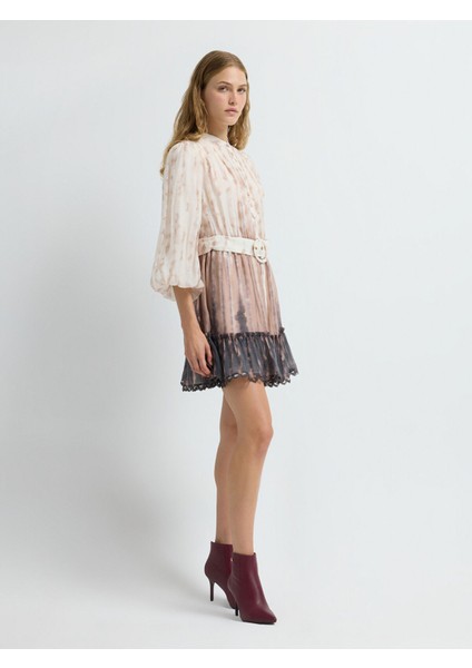 Balon Kol Desenli Elbise Emp.murdum 12444930001