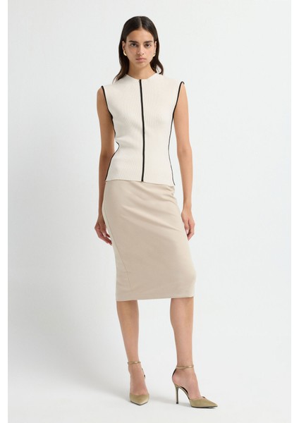 Kolsuz Triko Bluz Vanilya 11544529001 fırsatları