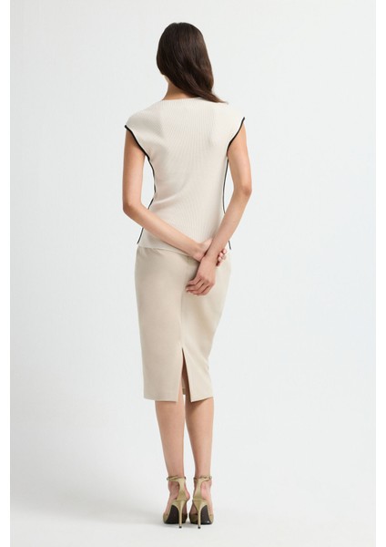 Kolsuz Triko Bluz Vanilya 11544529001 indirimleri