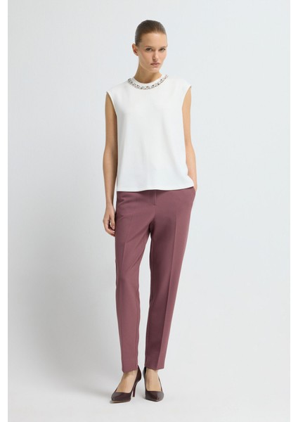 Taş Detaylı Kolsuz Bluz Kemik 11546053000 modelleri