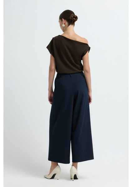 Pileli Pantolon Lacivert 15345659000