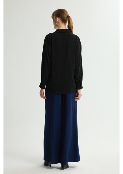 Taş Detaylı Gömlek Siyah 130L9706000 fırsatları